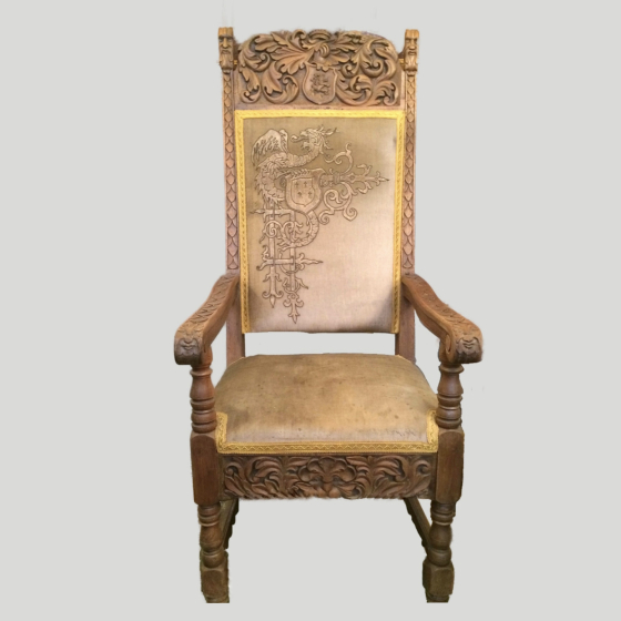 Кресло с высокой спинкой, Западная Европа, XIX век
